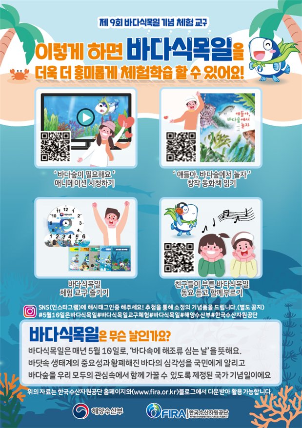 ▲ 교육 프로그램 제공 컨텐츠 (이미지=해양수산부)