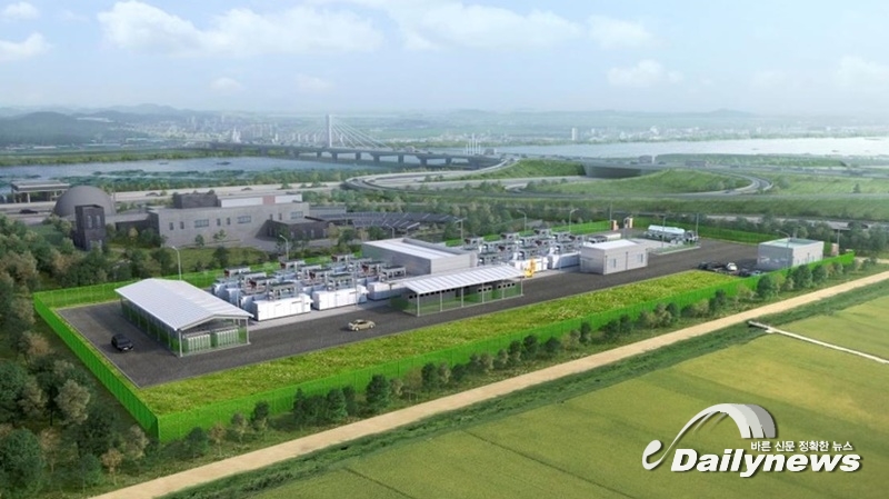 ▲ ‘LPG-NG Dual Model’ 연료전지 발전소(사진=두산퓨얼셀 제공)