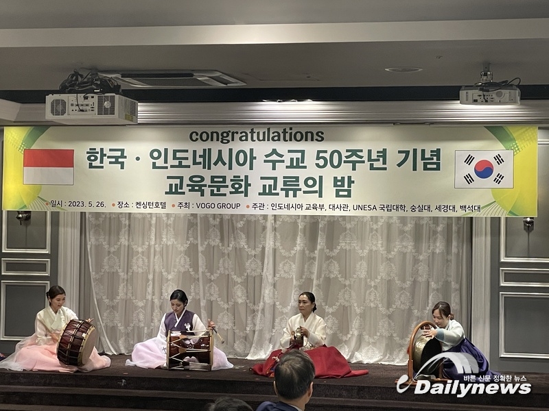 ▲ 고양송포호미걸이보존회(회장 조경희)의 신나는 사물놀이로 행사가 시작되고 있다.