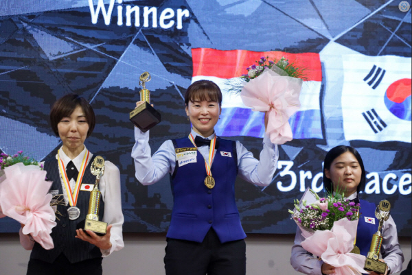 '한국 선수 최초' 이신영, 여자 3쿠션 세계챔피언 우승 쾌거