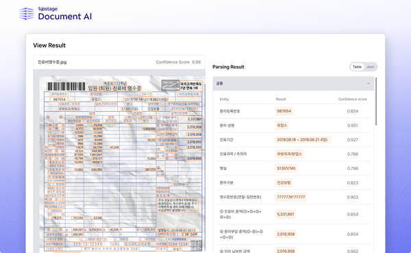 업스테이지의 AI OCR 솔루션 ‘다큐먼트 AI’ (사진=업스테이지)