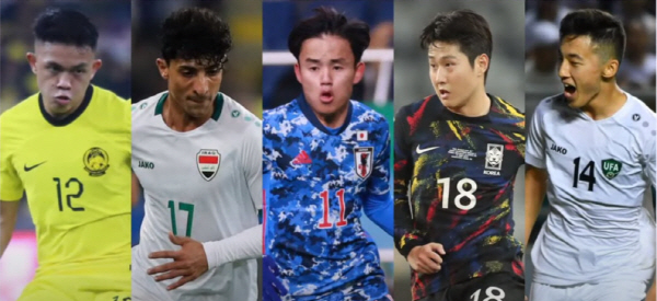 아시안컵을 빛낼 영 스타 5인 (사진=AFC 홈페이지)