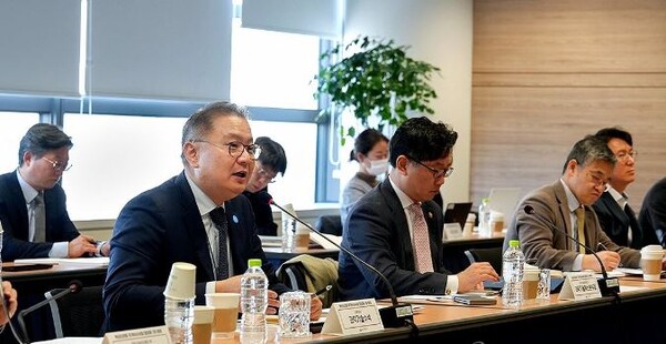 박상욱 대통령실 과학기술수석이 14일 서울 종로구 광화문 교보빌딩 국가과학기술자문회의 대회의실에서 열린 '혁신도전형 국가R&D 사업협의체 출범식'에서 모두발언을 하고 있다. 사진=과학기술정보통신부