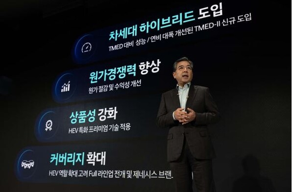 장재훈 현대자동차 사장이'CEO인베스터데이'에서 주요 경영전략을 소개하고 있다. 사진=현대차