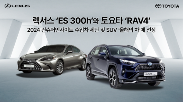 日도요타, 컨슈머인사이트 선정 '올해의 수입차' 세단·SUV 부문 석권