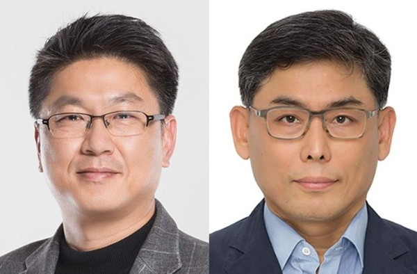 삼성전자 2025년 사장단 인사에서 승진한 한진만 DS부문 파운드리사업부장 사장(왼쪽)과 김용관 DS부문 경영전략담당 사장. 사진 = 삼성전자