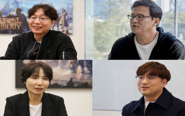 왼쪽 위부터 시계방향으로 최문영 퍼스트스파크게임즈 대표, 배재현 빅파이어게임즈 대표, 서민석 루디우스게임즈 대표, 이연수 엔씨에이아이 대표. 사진=엔씨소프트