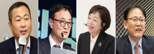 왼쪽부터 성상엽 벤처협회장, 송치영 소공연회장, 박창숙여경협회장, 정광천 이노비즈협회장.