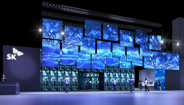 CES2025 SK 통합전시관 입구인 ‘혁신의 문(Innovation Gate)’ 조감도. 사진=SK텔레콤