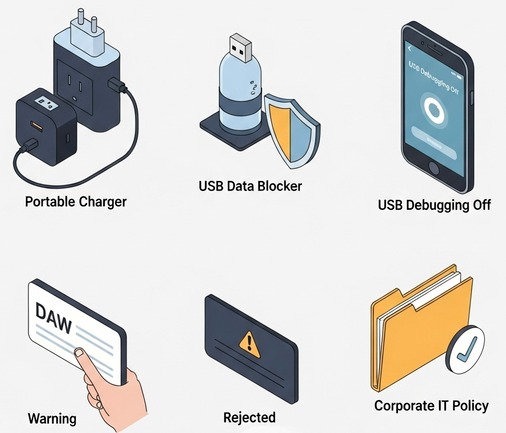 공공 USB 포트를 안전하게 사용하기 위한 핵심 대응 수칙 5가지 (출처: 안랩, 제작: 데일리랩)