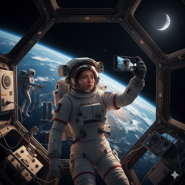 NASA, 우주선 내 스마트폰 사용 허용…아르테미스 2부터 우주비행사 휴대 가능하다.(사지=AI 생성)
