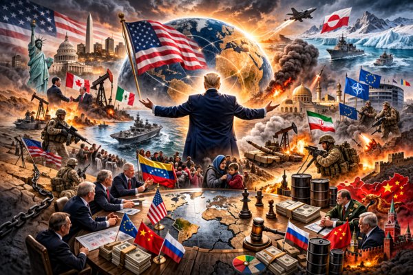  트럼프 미국 대통령의 외교정책이 ‘아메리카 퍼스트(America First)’라는 구호를 내세우면서도, 실제로는 과거 제국주의적 팽창 논리를 되살리고 있다는 비판이 제기되고 있다.(사진=AI생성)
