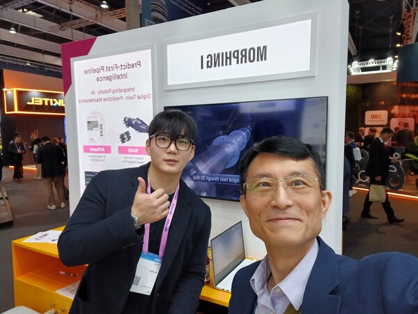 Morphing I 사의 이원준 매니저, MWC Barcelona 2026, 사진 = 고한영 편집장