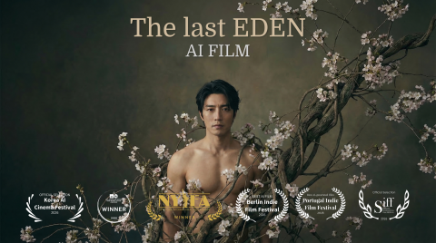콘텐츠랩후의 첫 AI 단편 영화 ‘THE LAST EDEN’ 포스터 - 콘텐츠랩후 제공