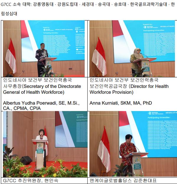 강원 7개 전문대학 G7CC, 인도네시아 국립보건대 38개교 전체와 LOI 전격 체결